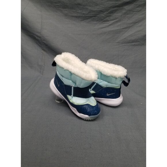 Nike Toddlers Flex Advanced SE Boots Slip-On Blue Silver Size 9 NEW IN BOX! - Picture 1 of 6